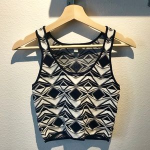 Jealous Tomato l Blue & White Crop Top